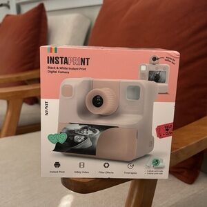 MVMT Instaprint Black & White Instant Print Digital Camera - Pink and White